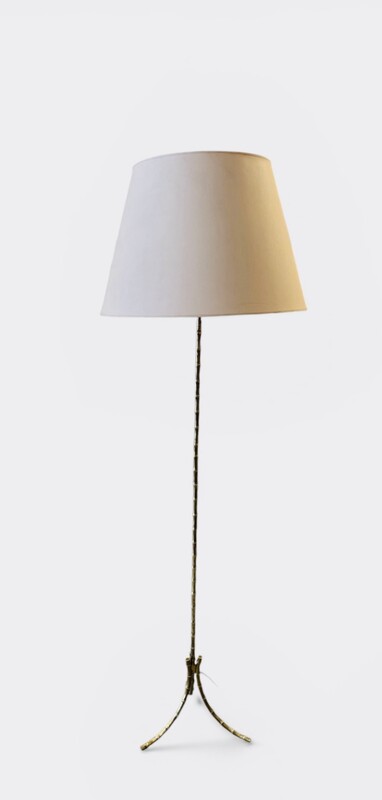 L 693 AG Floor lamp by maison Baguès Faux bambous 