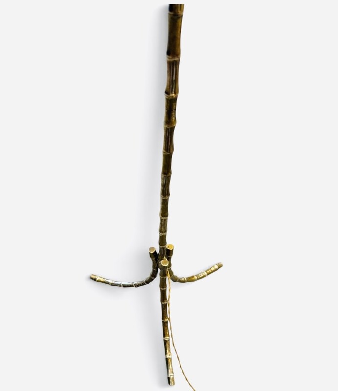 L 693 AG Floor lamp by maison Baguès Faux bambous 