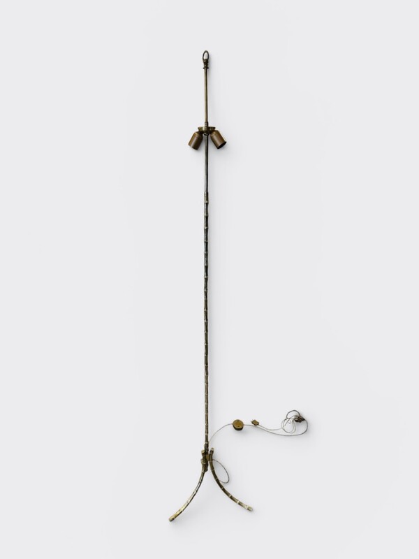 L 693 AG Floor lamp by maison Baguès Faux bambous 