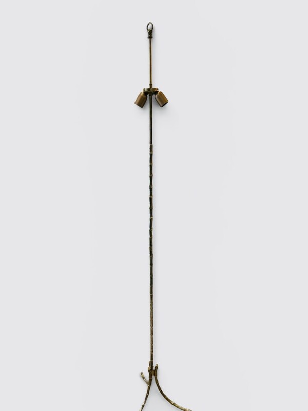 L 693 AG Floor lamp by maison Baguès Faux bambous 