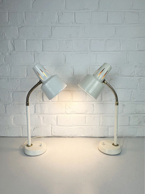 L 695 JB Pair Desklamps 1960s  BJS (Bäcklunds Järn & Smide), Sweden   