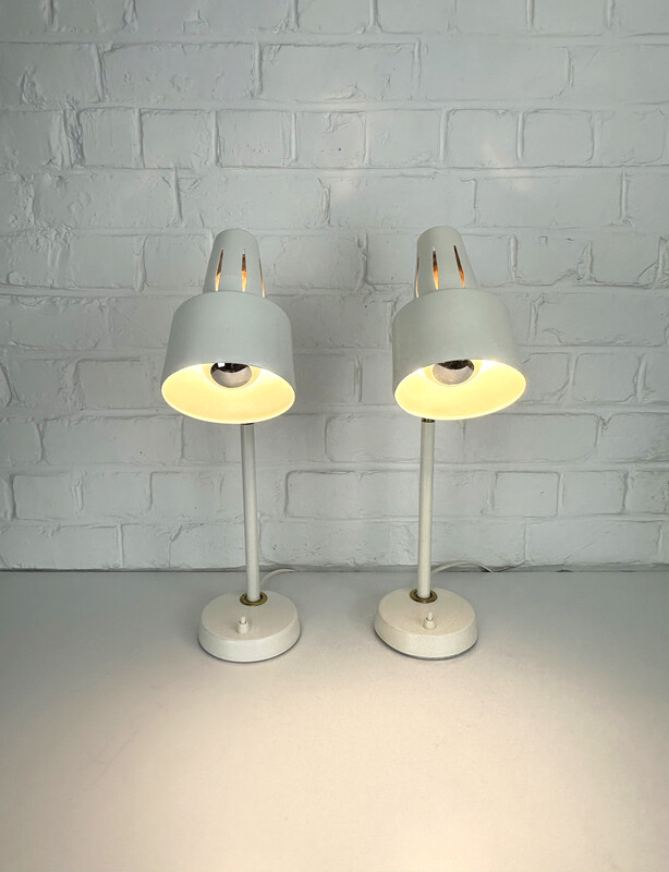 L 695 JB Pair Desklamps 1960s  BJS (Bäcklunds Järn & Smide), Sweden   