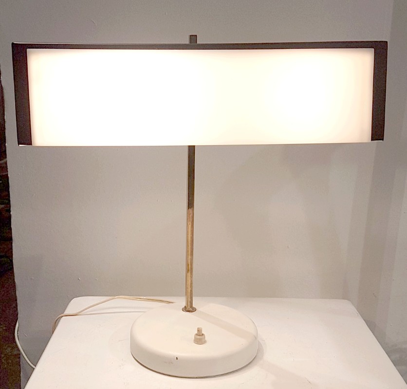 L 696 JC French desk lamp attrib Lunel 1950s