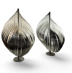 L 698 CW pair of Henri Mathieu lamps 
