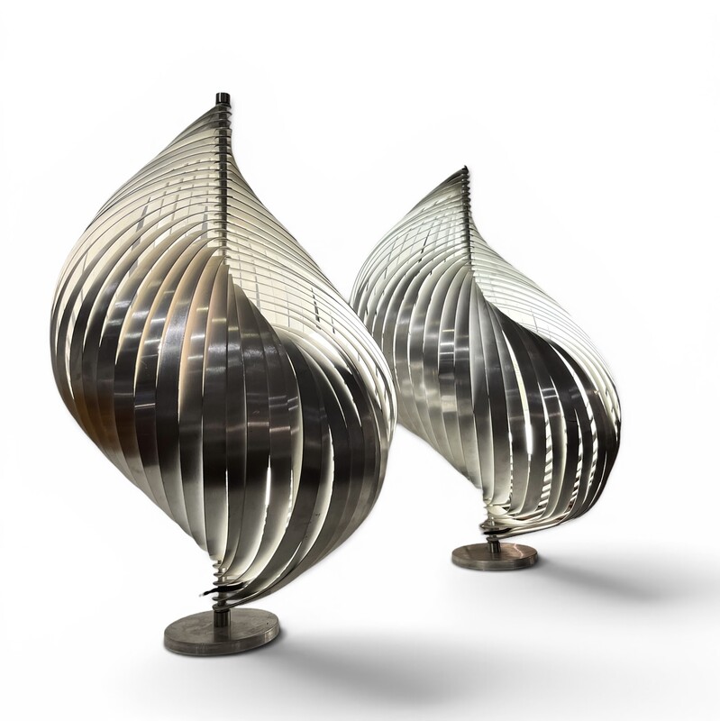 L 698 CW pair of Henri Mathieu lamps 