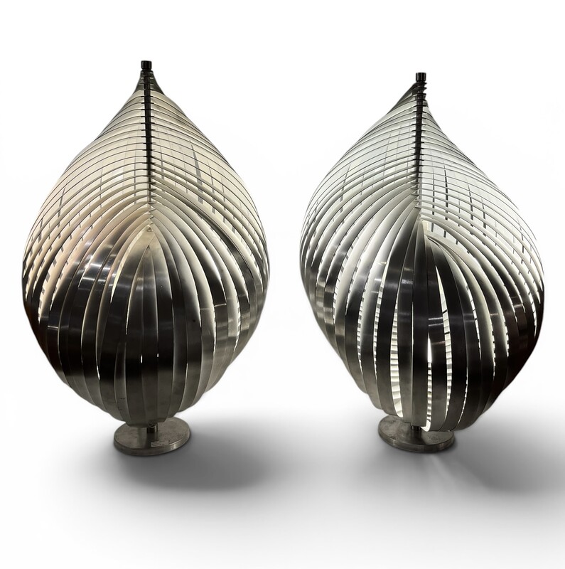 L 698 CW pair of Henri Mathieu lamps 