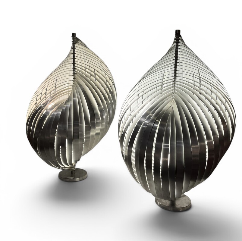 L 698 CW pair of Henri Mathieu lamps 