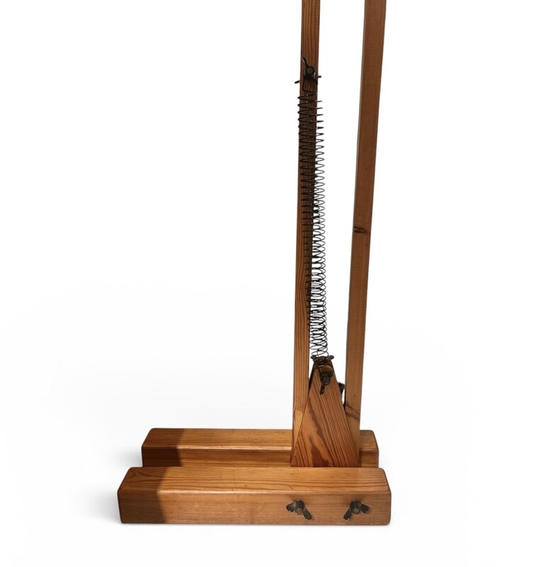 L 700 OB articulated pine floor lamp by D. Pigeon, France 1970