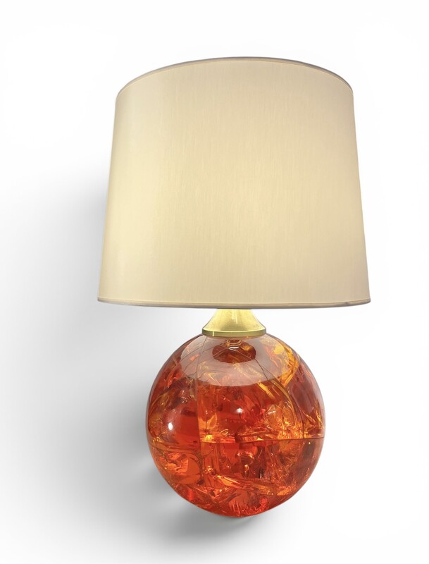 L 701 RD fractal resin lamp by Pierre Giraudon, 1970’s
