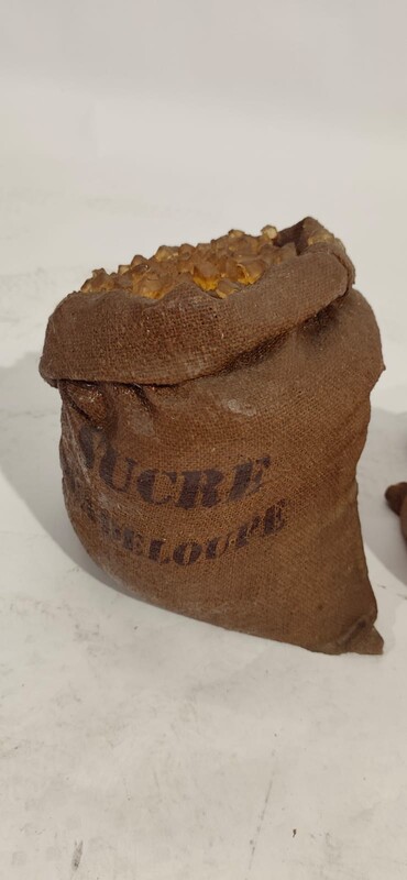 L 705 YO Pair of table lamp sac toile de jute and Resine 1960