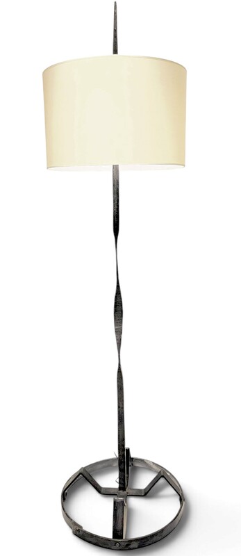 L 709 OB wrought iron floor lamp, France 1960’s