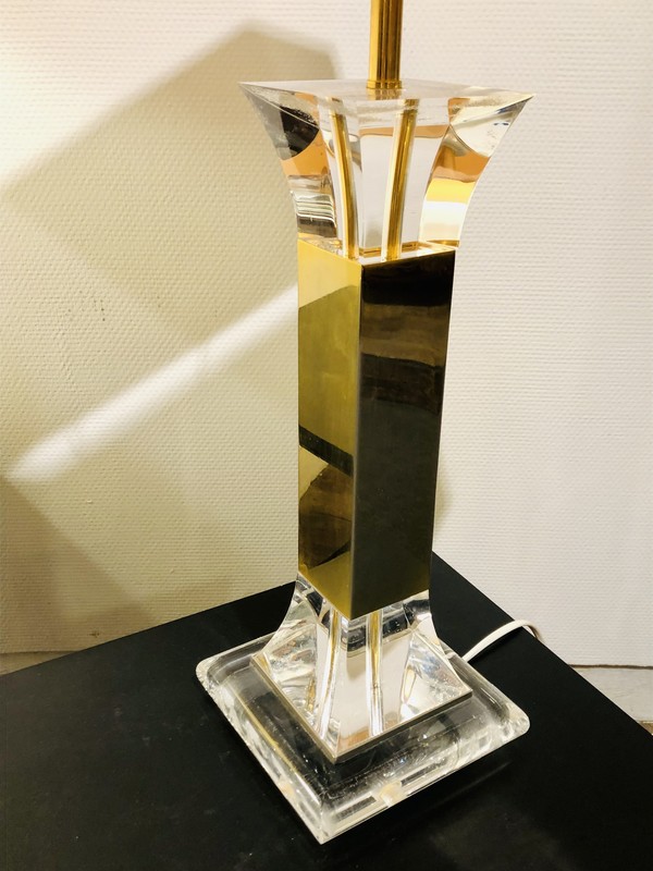 L 729 RP pair of Plexiglass Lamp, 1980’s