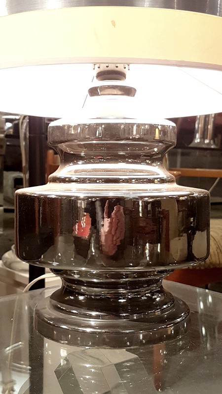 L 750 JC table lamp silver ceramic. Italy 1970s