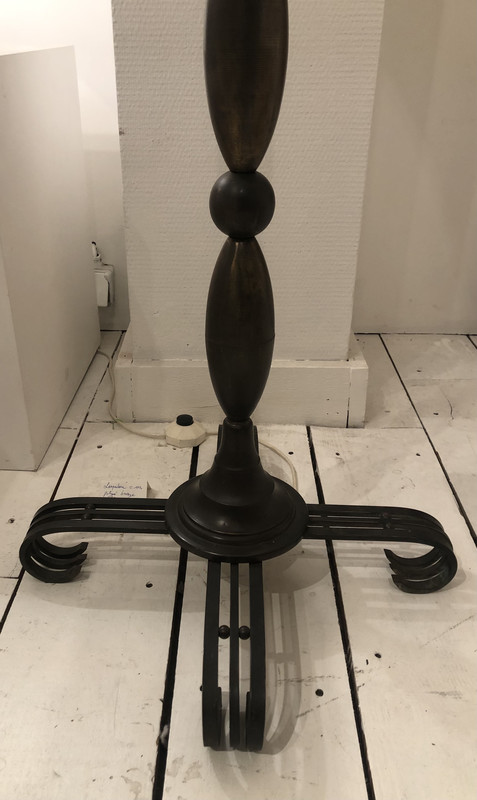 L 769 OB French Floor Lamp in bronze, 1940’s