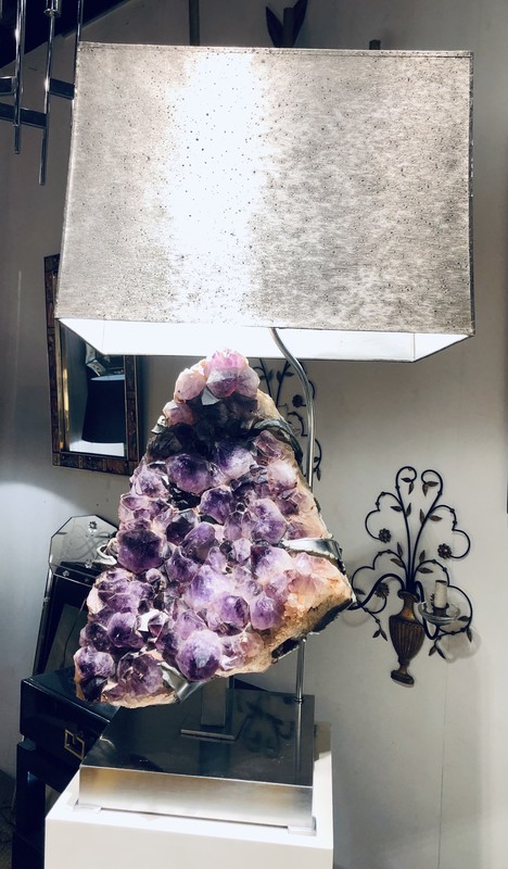 L 773 YD Amethist vintage lamp 