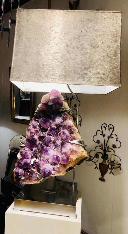 L 773 YD Amethist vintage lamp 