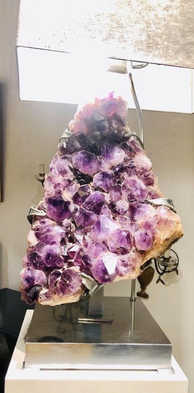 L 773 YD Amethist vintage lamp 