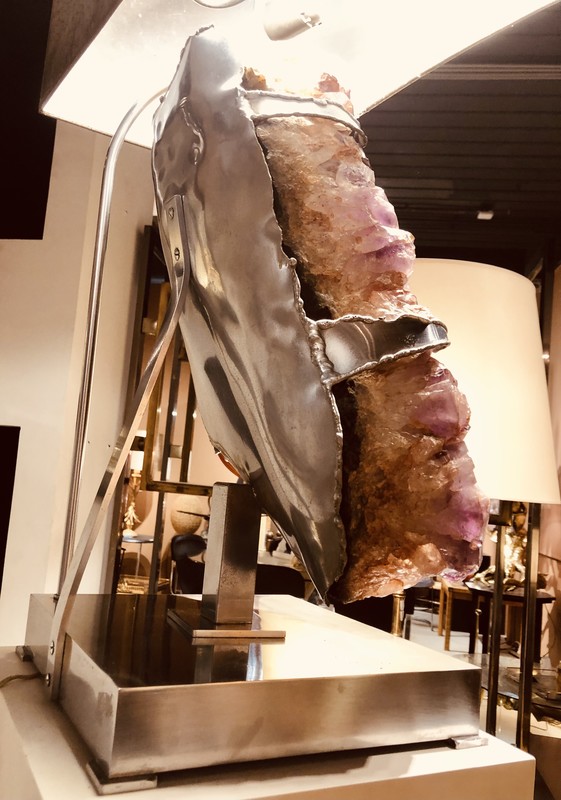 L 773 YD Amethist vintage lamp 