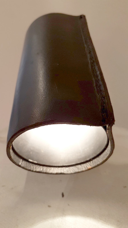 L 96 JC Wrapped leather table lamp attrib. J. Adnet