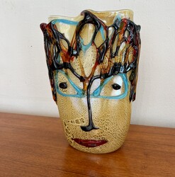 M 031 AG Murano vase signed Sergio Constantini, « hommage à Picasso , 1970’s