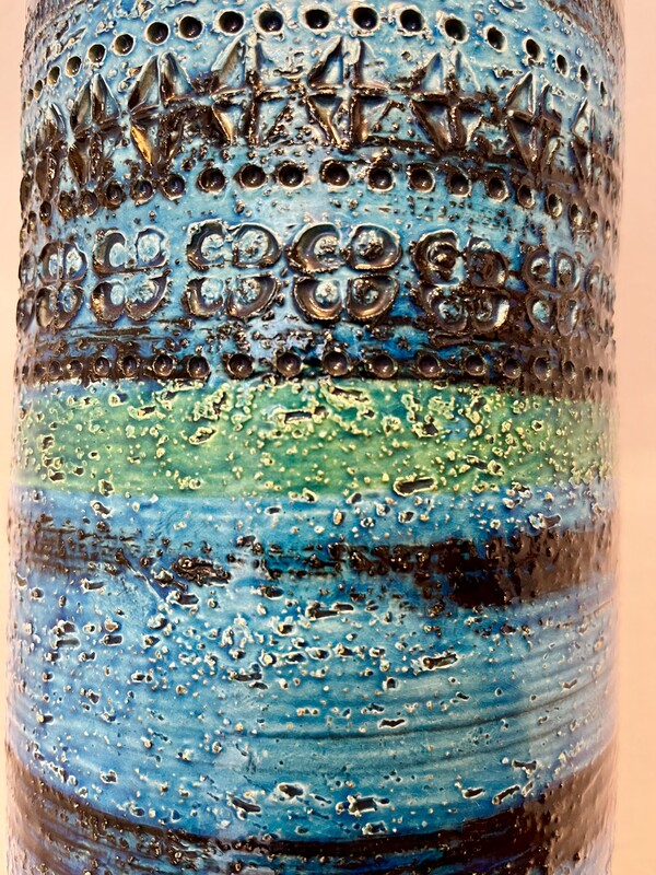 M 072 JC Large blue ceramic vase by Aldo Londi for Bitossi, Rimini, Italy 1960’s