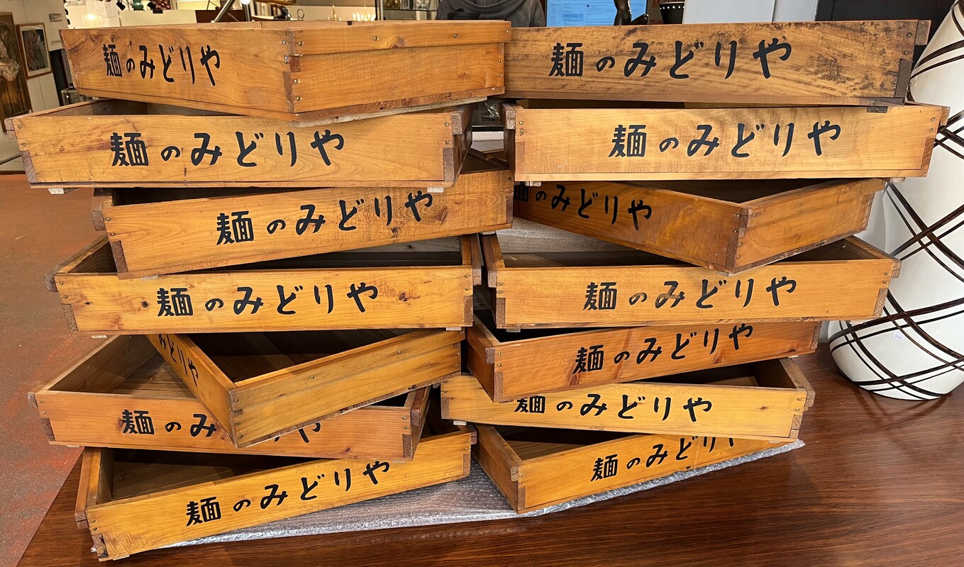 M 081 APO set of vintage Japanese noodle boxes