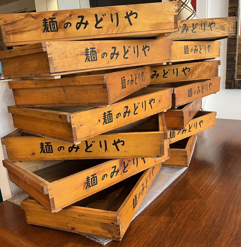 M 081 APO set of vintage Japanese noodle boxes