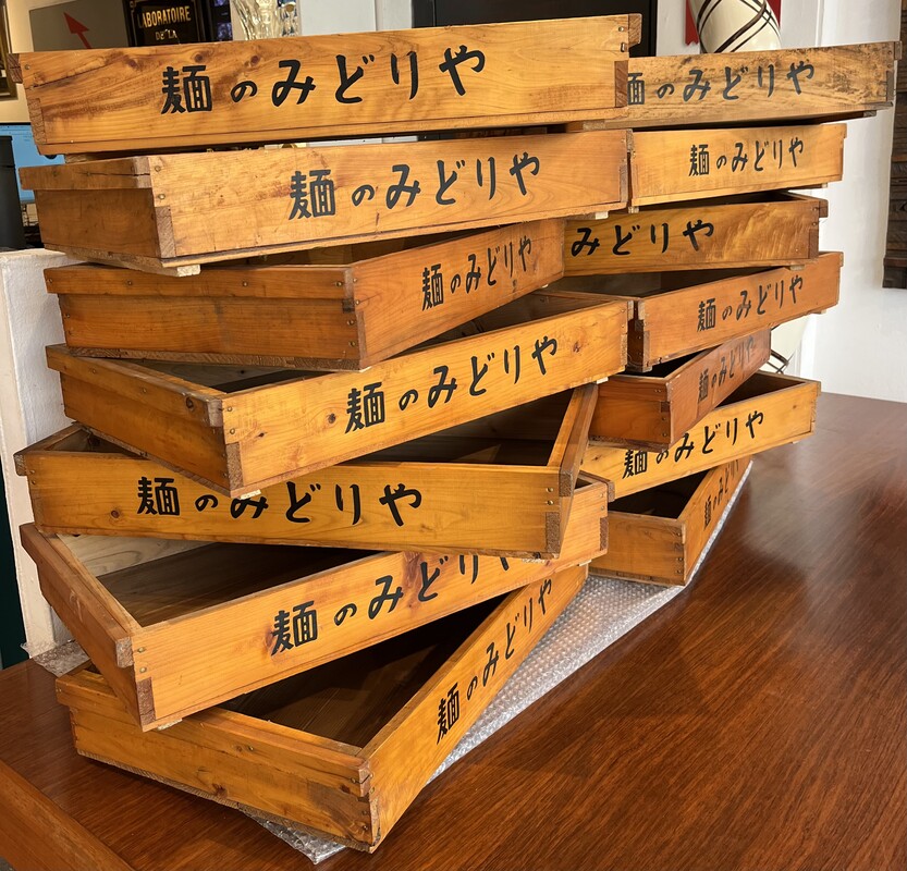 M 081 APO set of vintage Japanese noodle boxes