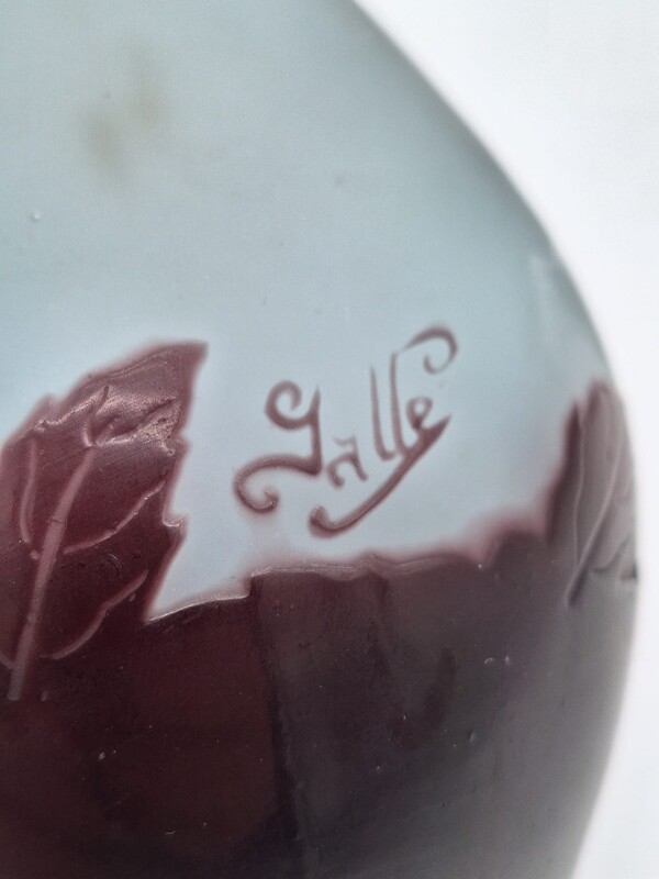 M 096 APO Art nouveau vase signed Gallé