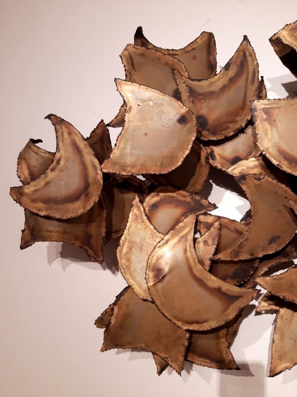 M 119 Copper wall sculpture by Curtis Jere