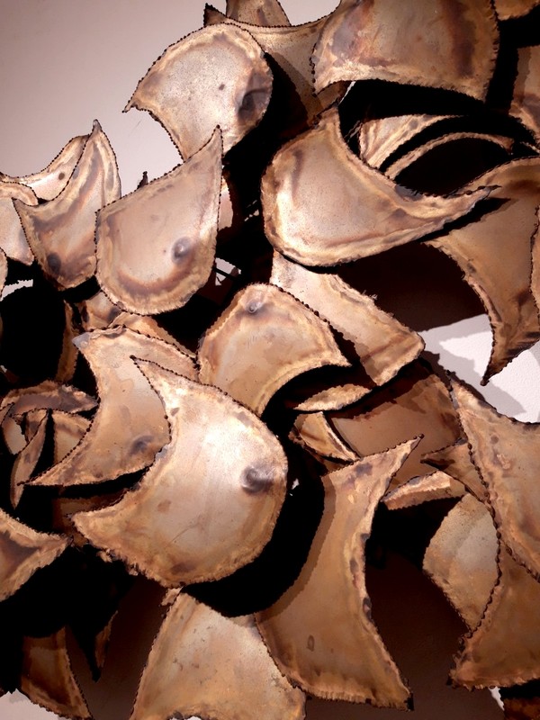 M 119 Copper wall sculpture by Curtis Jere