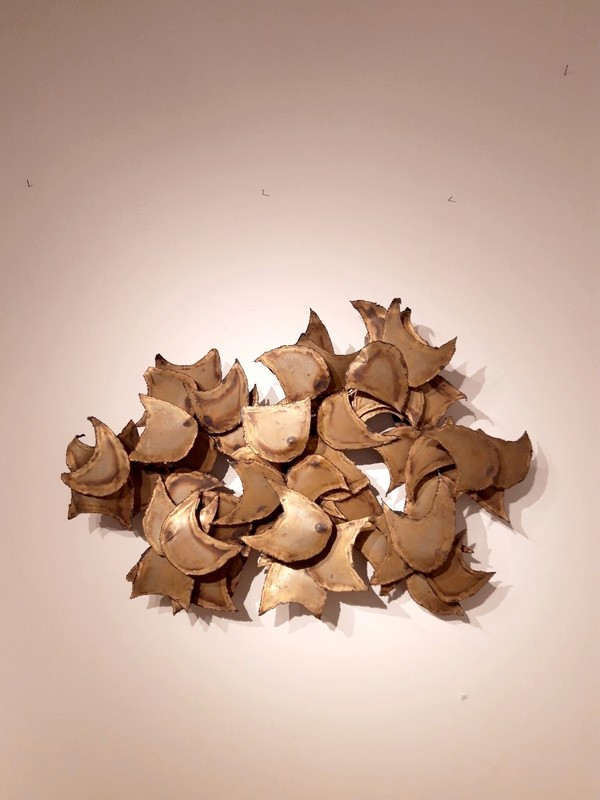 M 119 Copper wall sculpture by Curtis Jere