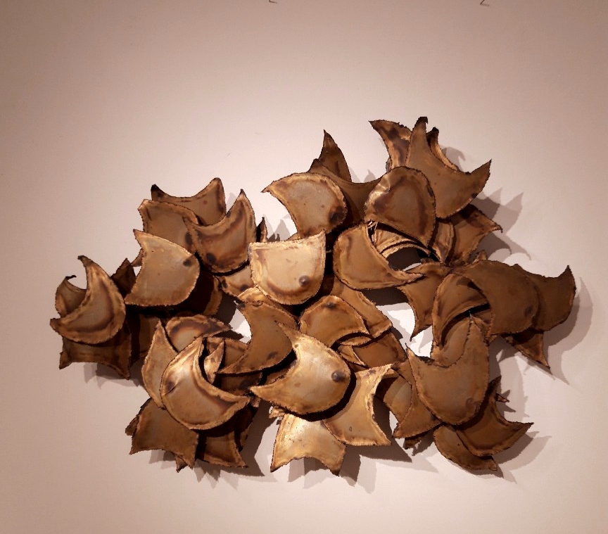M 119 Copper wall sculpture by Curtis Jere