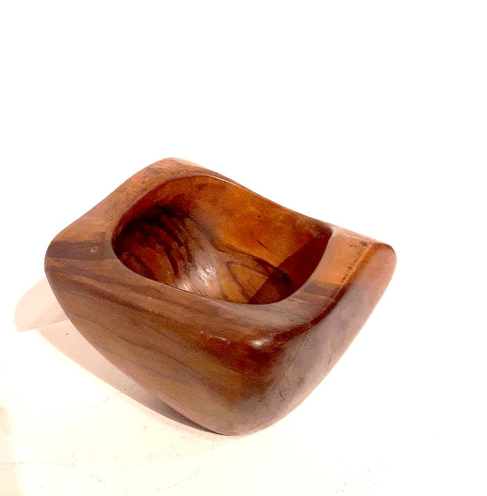 M 138 JFC Large free form bowl in solid Olive wood carved in the manner of Noll