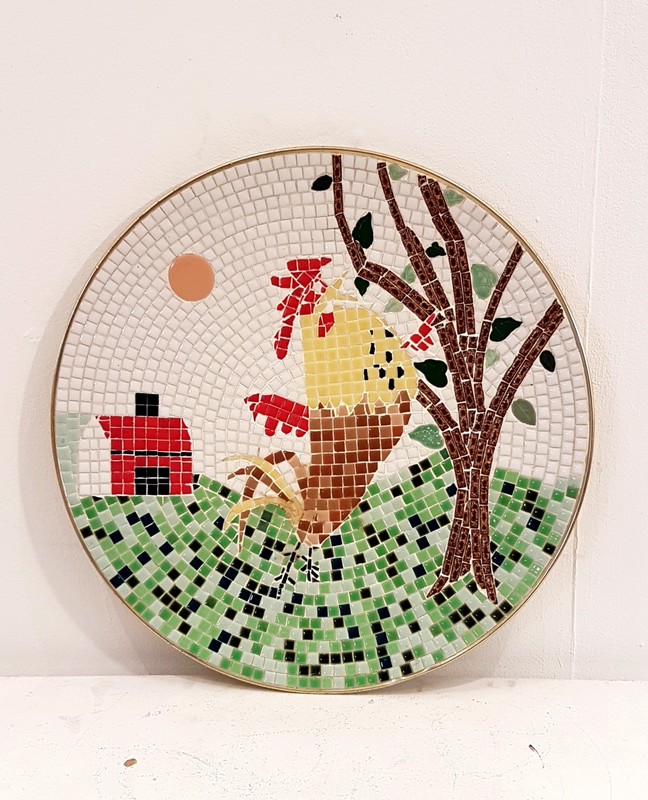 M 165 Apo Mosaic round tray USA 1960
