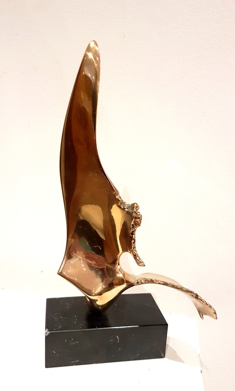 M 197 JC Gilt bronze table sculpture Attr. to Philippe Jean Ca 1980