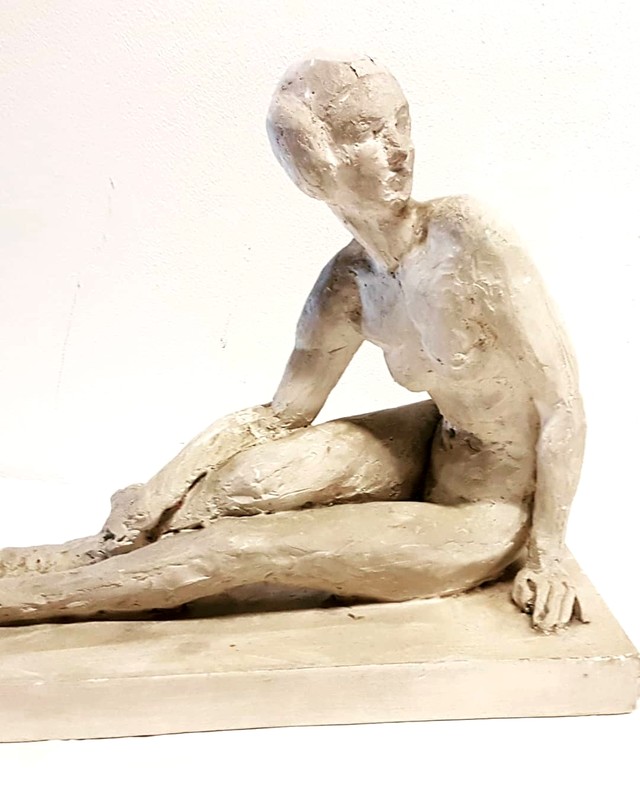 M 199 JC Sculpture plaster of workshop attributed to Paule Bisman dated 1928.