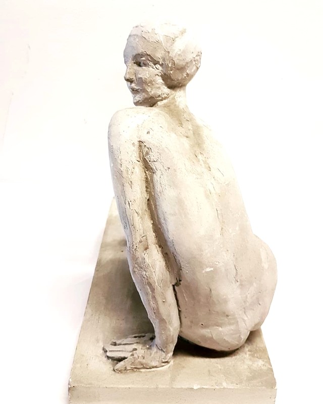 M 199 JC Sculpture plaster of workshop attributed to Paule Bisman dated 1928.