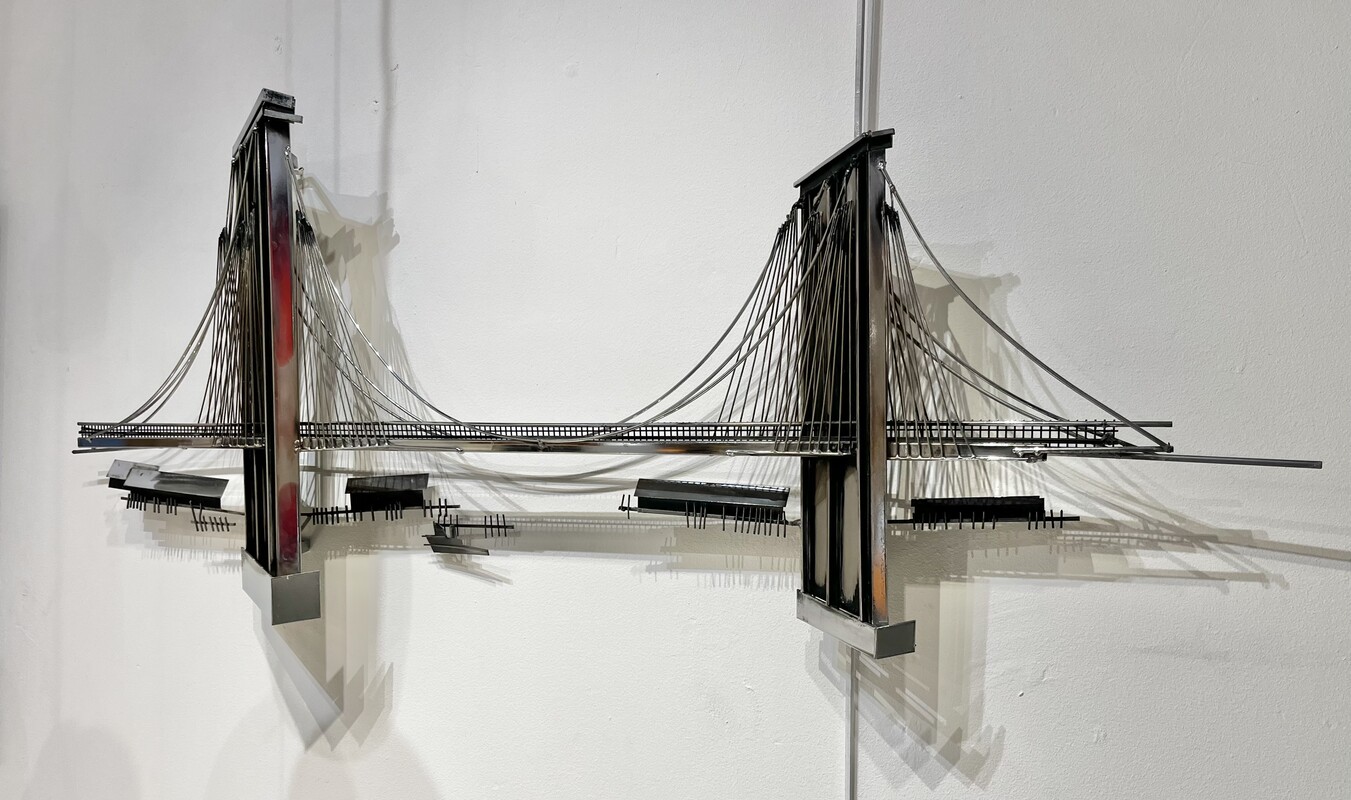 M 304 RD steel wall sculpture by Curtis Jere, 1976