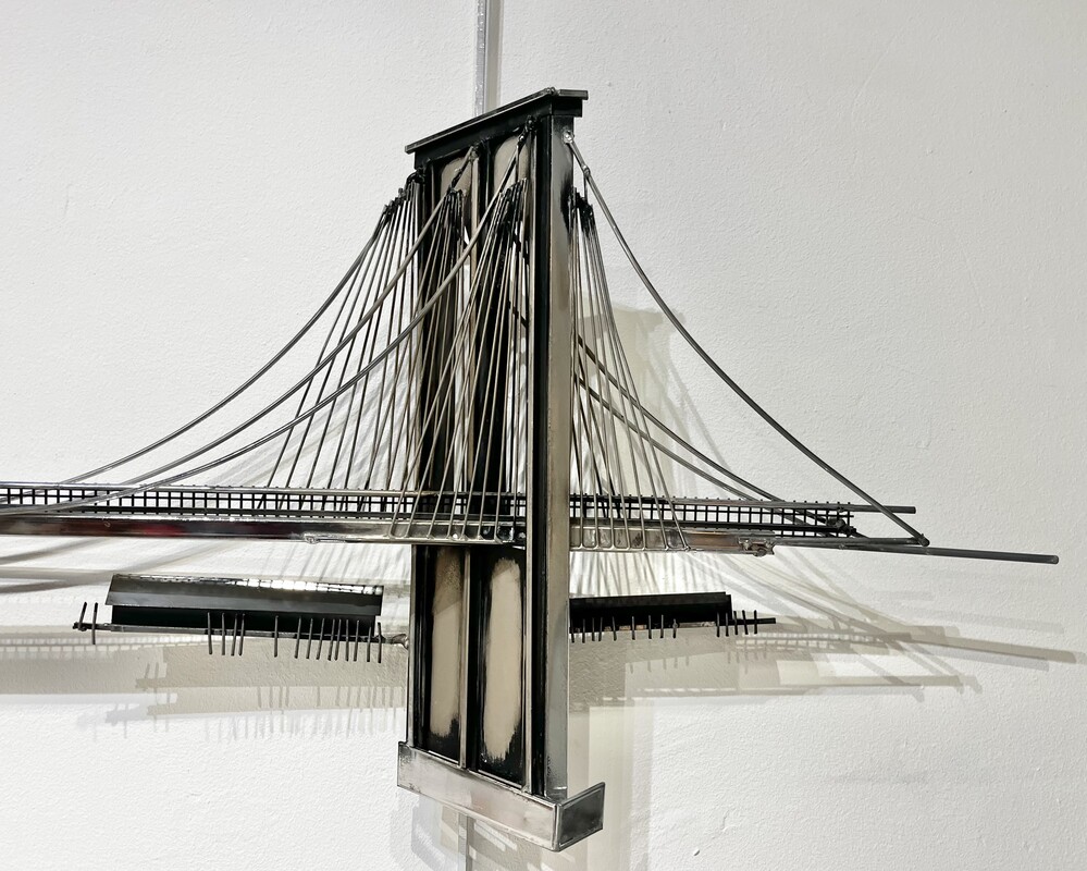 M 304 RD steel wall sculpture by Curtis Jere, 1976
