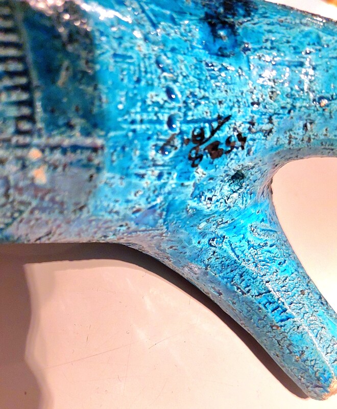 M 308 JC Ceramic Wild Boar by Aldo Londi for Bitossi 1960s 