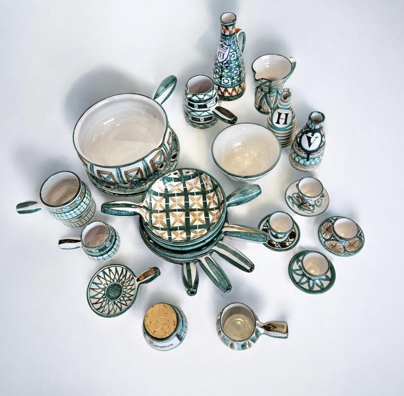 M 309 APO set of Robert Picault ceramics, Vallauris 
