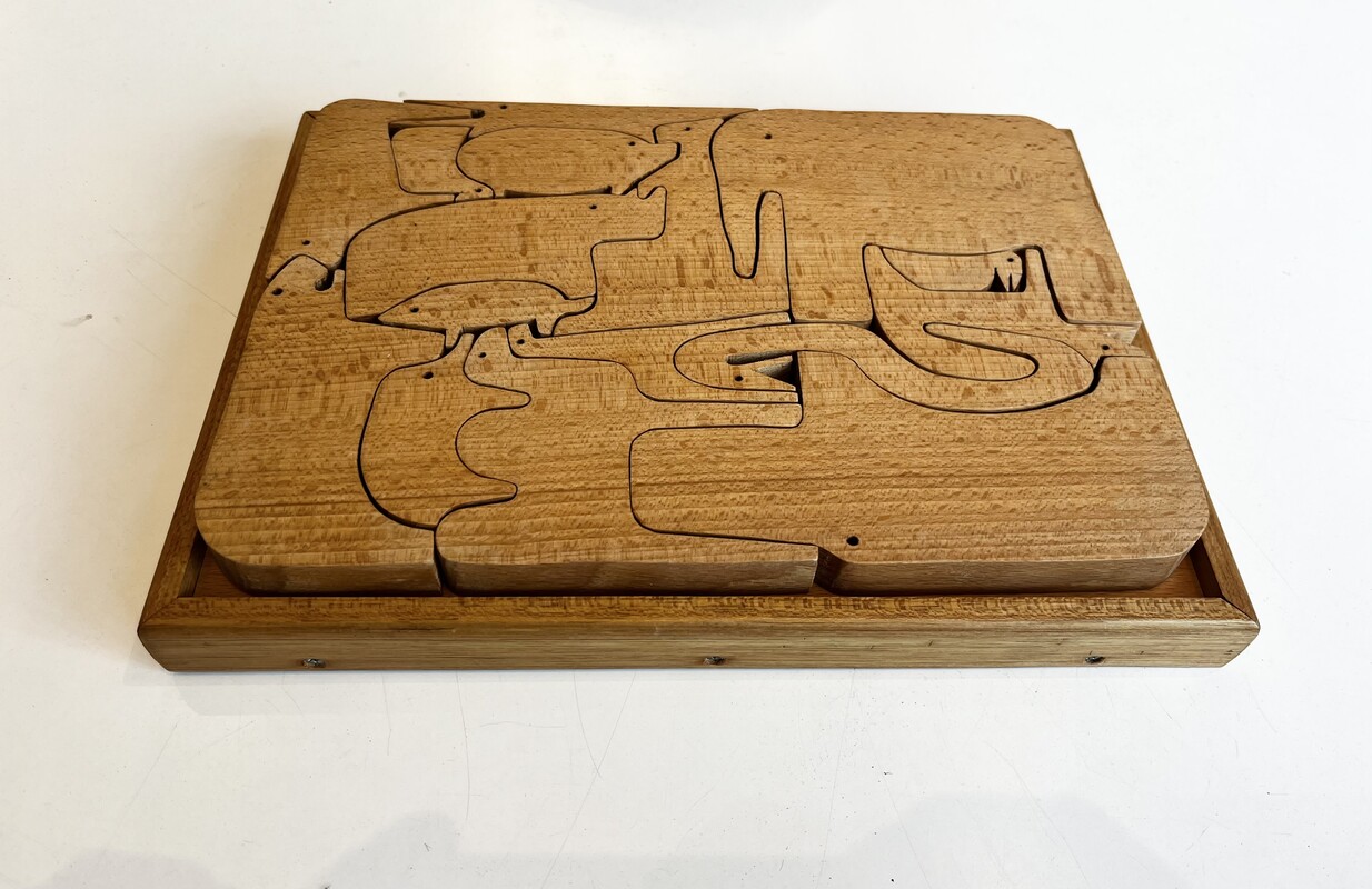 M 316 APO Wood animal puzzle attributed to Enzo Mari