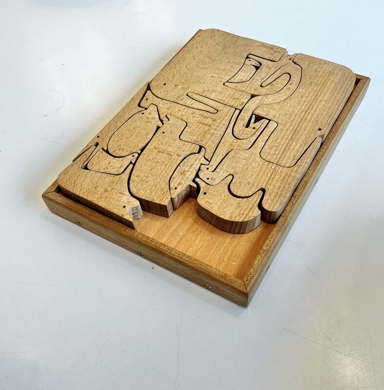 M 316 APO Wood animal puzzle attributed to Enzo Mari