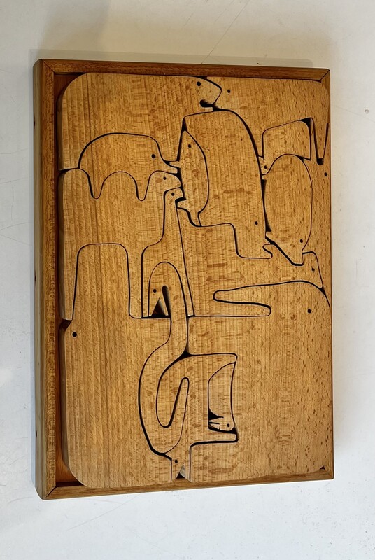 M 316 APO Wood animal puzzle attributed to Enzo Mari