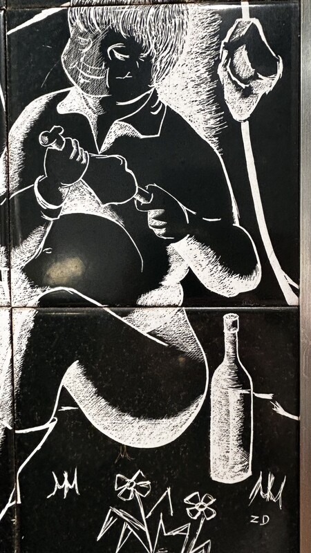 M 318 AS Décorative ceramic panel, Italy 1950, signed Z.D