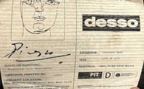 M 338 AG Rug by Picasso for Desso limited edition 