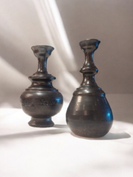 M 339 JC Set enameled ceramic vases signed by Jean Marais 1960s