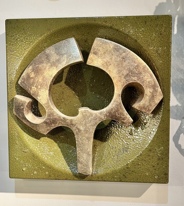 M 342 RR brutalist enameled wall sculpture 