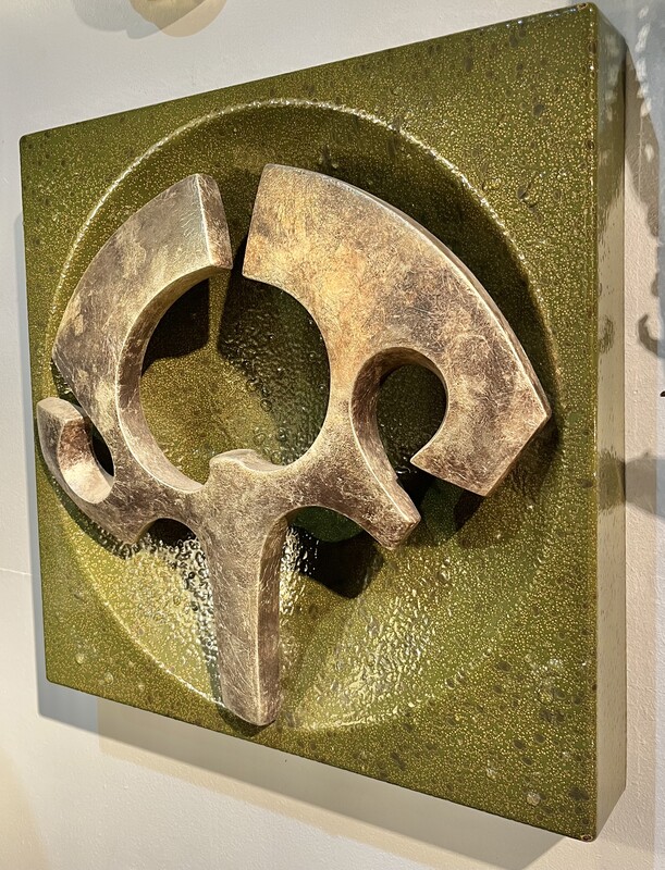 M 342 RR brutalist enameled wall sculpture 
